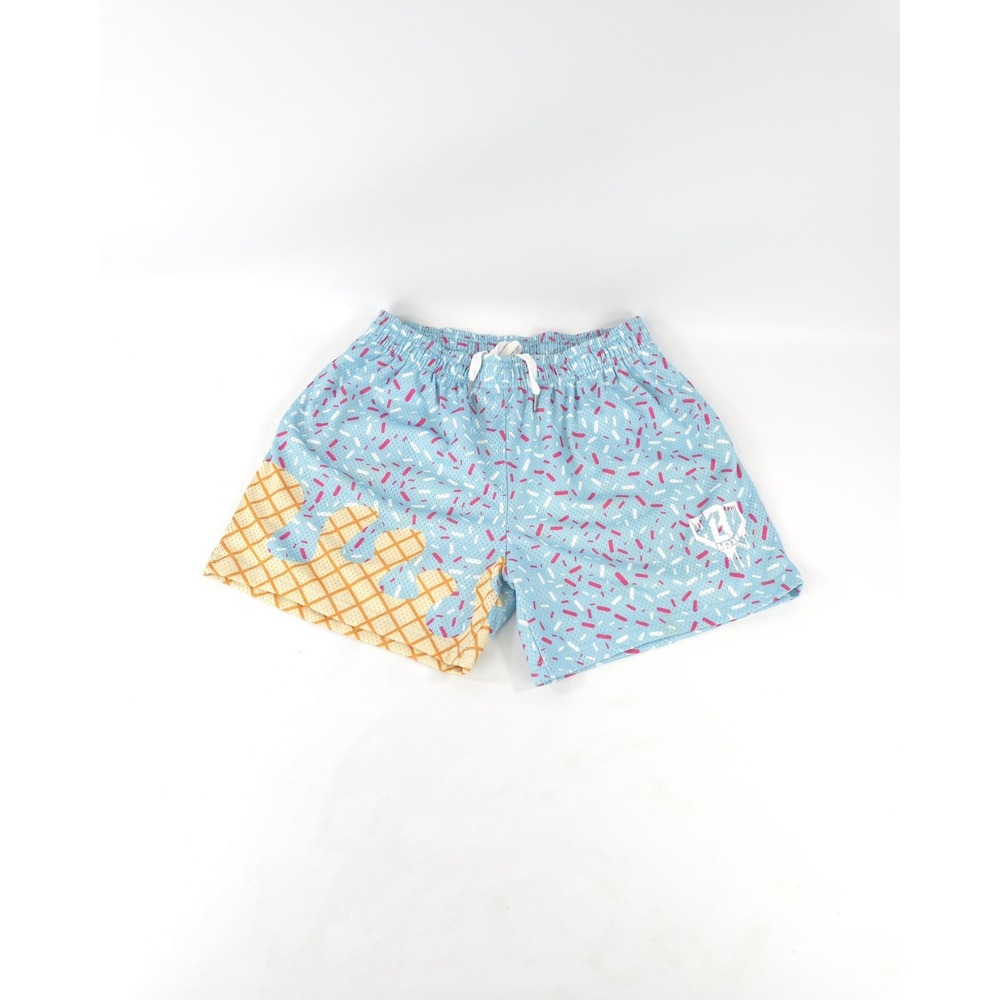 Baseball Lifestyle 101 Ice Cream Youth Medium Shorts Cotton Candy Blue Sprinkles